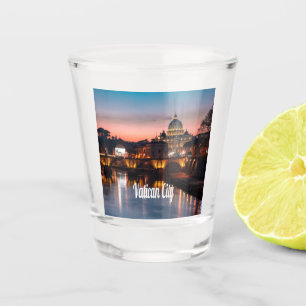 Vatican City At Night Roman Catholic Church Shot Glass