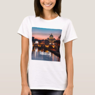 Vatican City At Night Roman Catholic Church T-Shirt