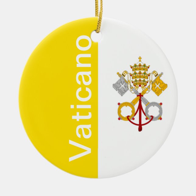 Vatican City Ceramic Tree Decoration (Front)