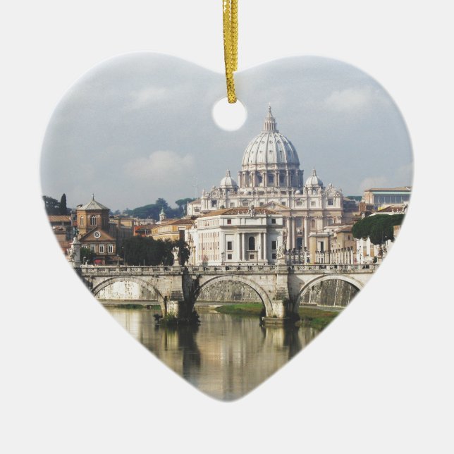 Vatican City Ceramic Tree Decoration (Front)