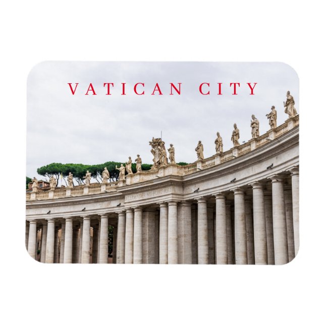 Vatican City Colonnade view fridge magnet (Horizontal)