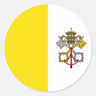 Vatican City Flag Classic Round Sticker