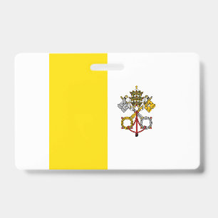 Vatican City Flag ID Badge