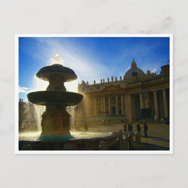 vatican city fountain postcard (Front)