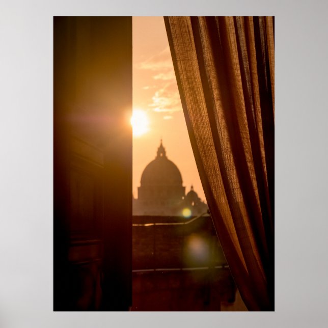 Vatican City in Sunset Poster (Front)