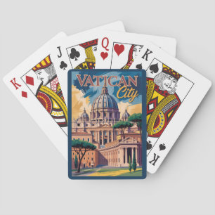 Vatican City Painterly Illustration Travel Art Playing Cards
