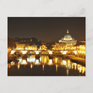 Vatican city, Rome, Italy at night Postcard