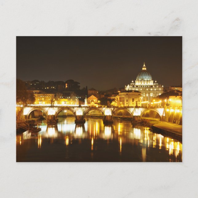Vatican city, Rome, Italy at night Postcard (Front)