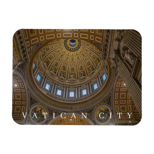 Vatican City St.Peter's Basilica ceiling magnet (Horizontal)