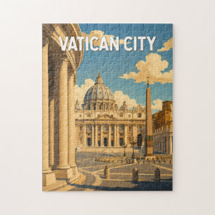 Vatican City St Peter's Square Illustration Travel Jigsaw Puzzle
