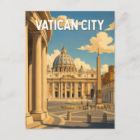 Vatican City St Peter's Square Illustration Travel