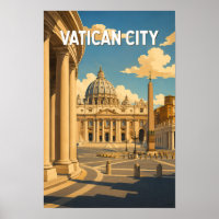 Vatican City St Peter's Square Illustration Travel