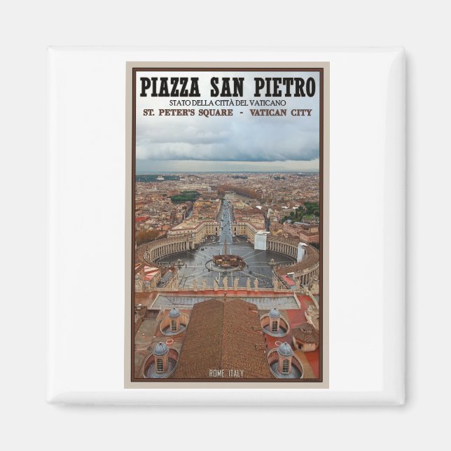 Vatican City - St Peters Square View Magnet (Front)