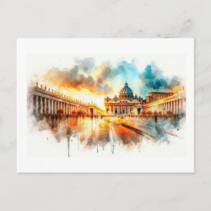 Vatican City Sunset, Postcard