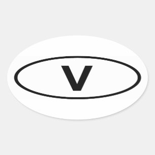 Vatican City "V" Oval Sticker