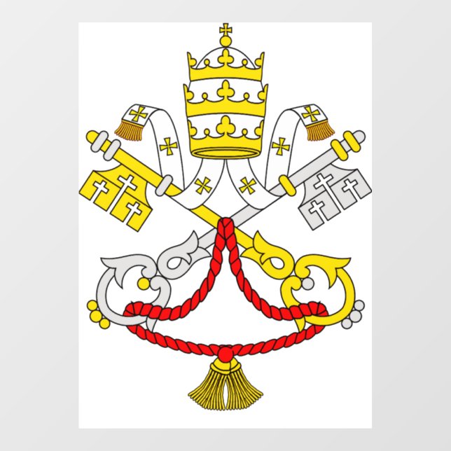 Vatican Coat of Arms Premium Fine Art Emblem (Sheet)