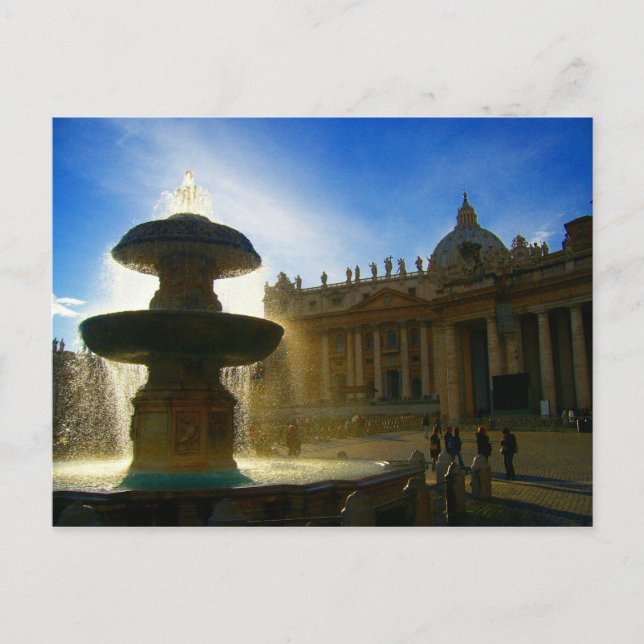 vatican fountain postcard (Front)