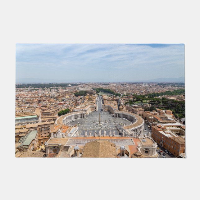 Vatican, Italy: St. Peter's Square aerial view Doormat (Front)
