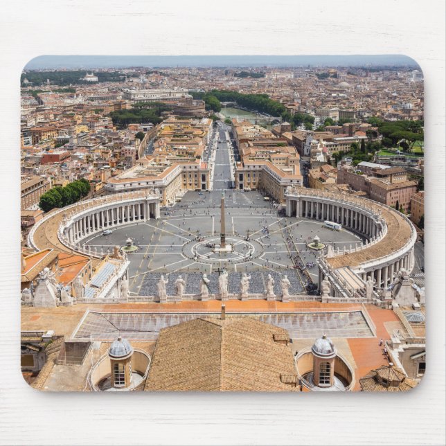 Vatican, Italy: St. Peter's Square aerial view Mouse Pad (Front)