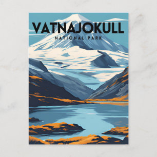 Vatnajokull National Park Travel Poster Postcard