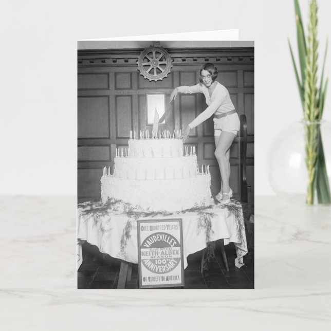 Vaudeville Birthday Party: 1926 Card (Front)