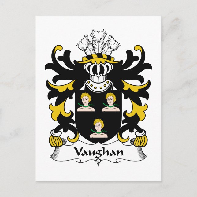Vaughan Family Crest Postcard (Front)
