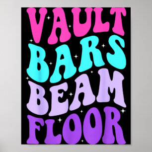 Vault Bars Beam Floor Gymnastics Gymnast Gift  Poster