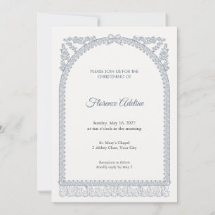 Vaulted Niche Christening Invitation