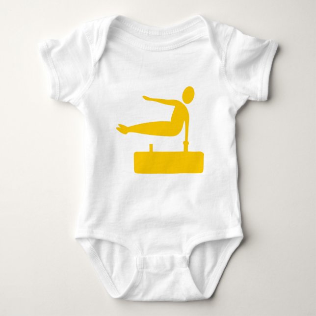 Vaulting Figure - Amber Baby Bodysuit (Front)