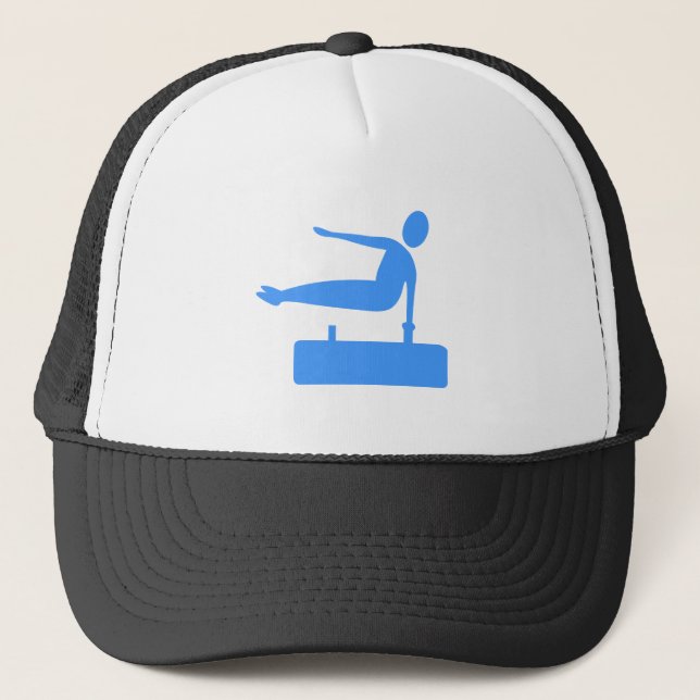 Vaulting Figure - Baby Blue Trucker Hat (Front)
