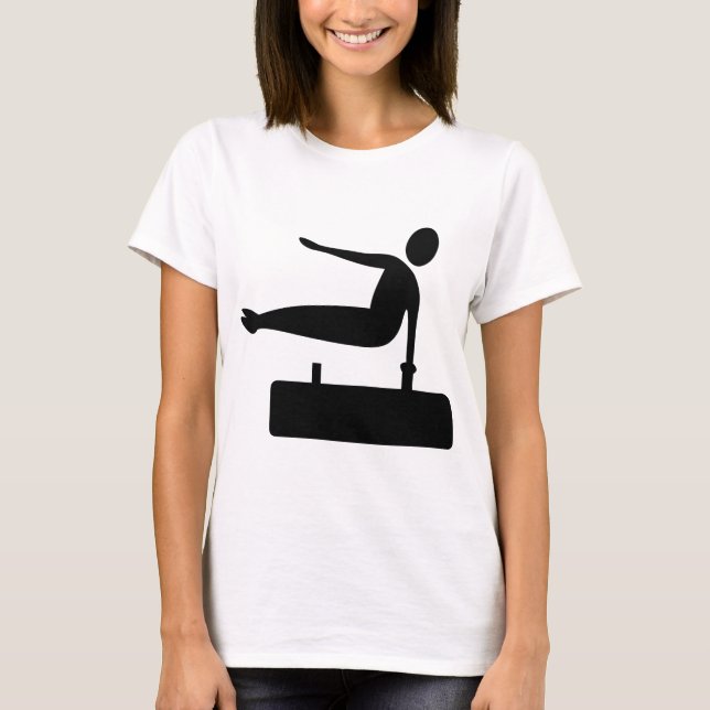 Vaulting Figure - Black T-Shirt (Front)