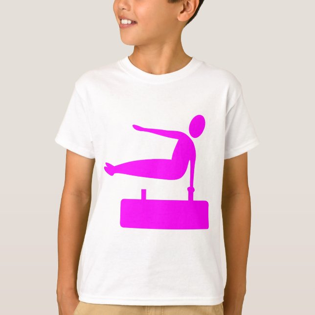 Vaulting Figure - Magenta T-Shirt (Front)