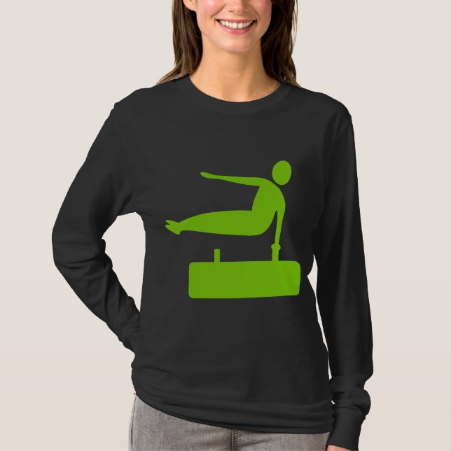 Vaulting Figure - Martian Green T-Shirt (Front)