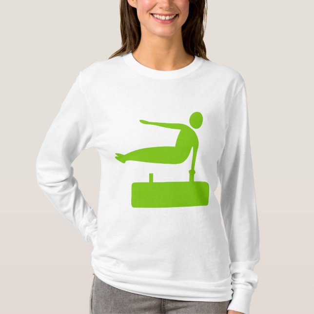 Vaulting Figure - Martian Green T-Shirt (Front)