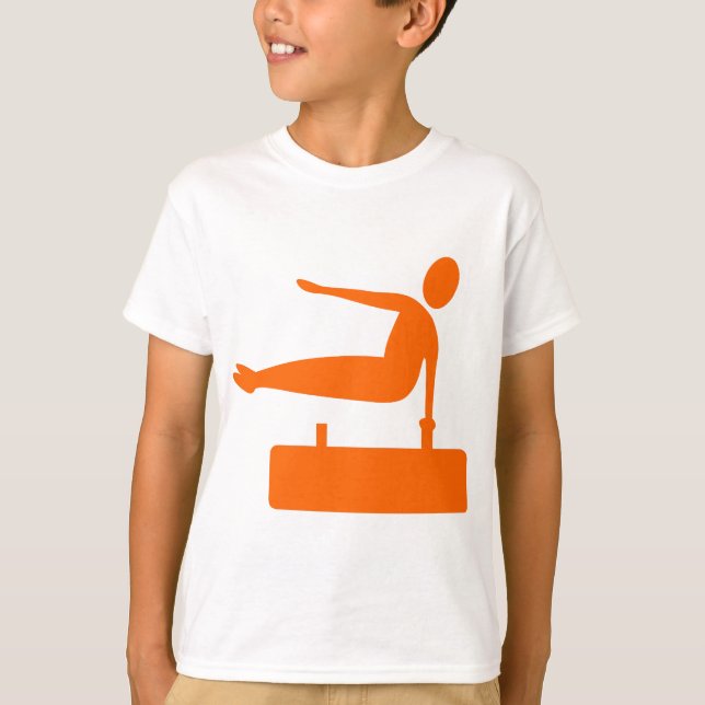 Vaulting Figure - Orange T-Shirt (Front)