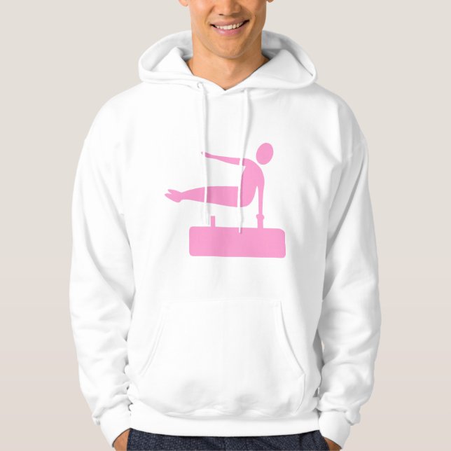 Vaulting Figure - Pink Hoodie (Front)