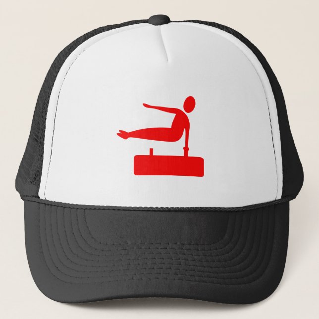 Vaulting Figure - Red Trucker Hat (Front)