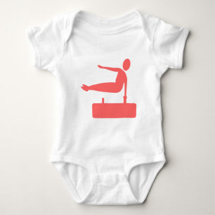 Vaulting Figure - Tropical Pink Baby Bodysuit