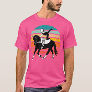 Vaulting Horse Sports Vintage Logo For Equestrian T-Shirt