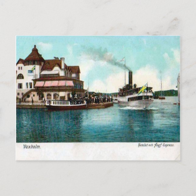 Vaxholm, Sweden, Tourist steamer Postcard (Front)