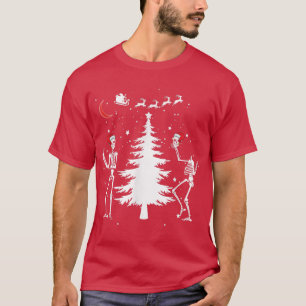 VbLk Dancing Skeleton Christmas Pajama Merry Xmas  T-Shirt