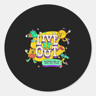 Vbs 2025 Live It Out Love Like Jesus Vacation Bibl Classic Round Sticker
