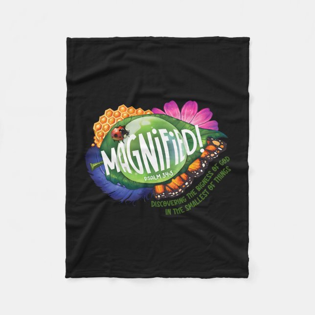 Vbs 2025 Magnified Smallest Insects Adventure Chri Fleece Blanket (Front)