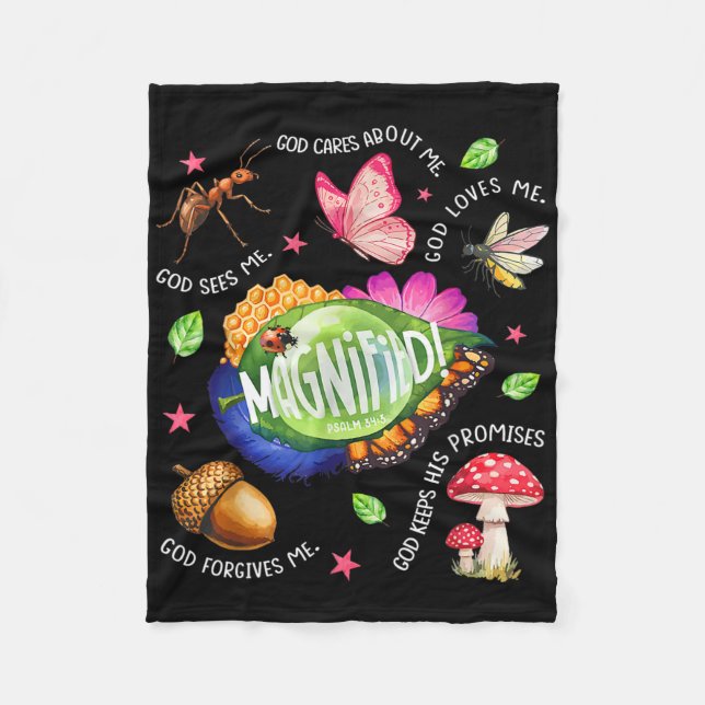 Vbs 2025 Magnified Smallest Insects Adventure Vbs  Fleece Blanket (Front)