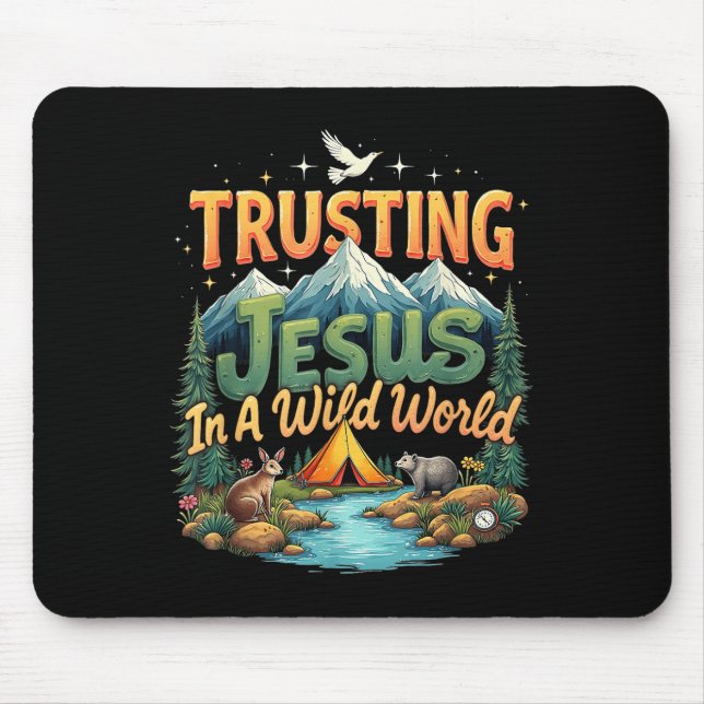 Vbs 2025 Trusting Jesus Camp Christian Summer True Mouse Pad (Front)