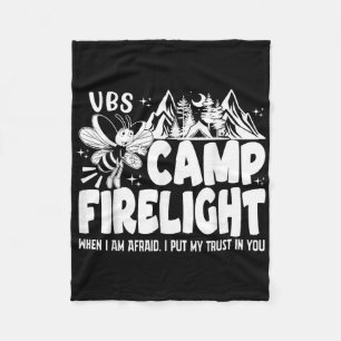Vbs Camp Firelight Vbs 2024 Vacation Bible School Fleece Blanket