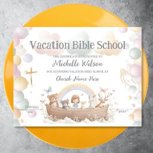 VBS Certificate Vacation Bible School