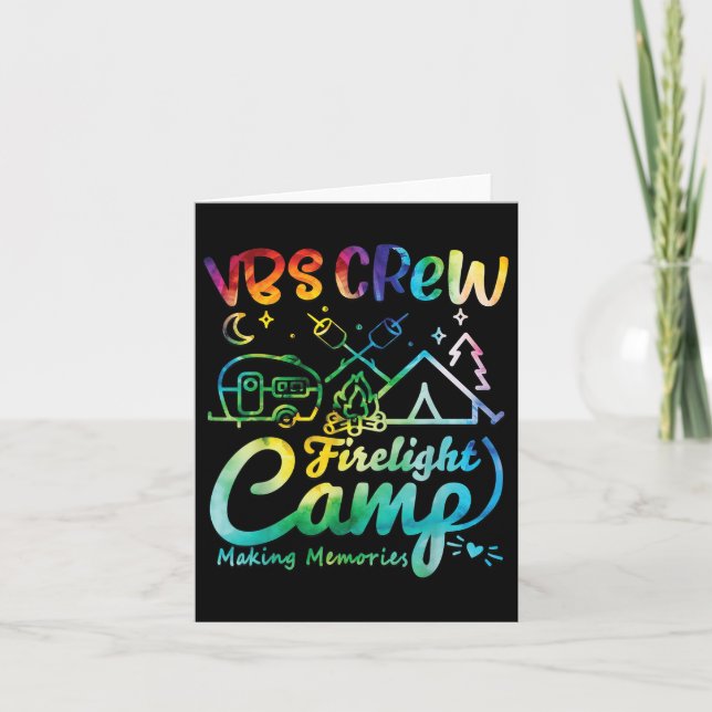 Vbs Crew Camp Firelight Vacation Bible School Camp Card (Front)