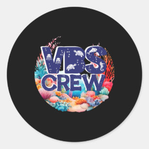 Vbs Crew Vacation Bible School Scu Vbs Crew Ocean Classic Round Sticker