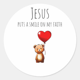 VBS Jesus puts a smile on my faith-round sticker